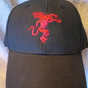 Fireball Cinamon Whisky Hat Cap Adjustable Snapback Black Red Embroidered Logo